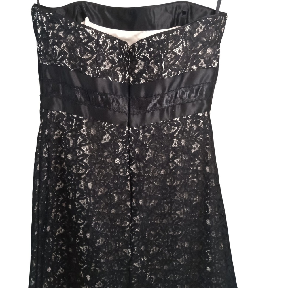 White House Black Market Black Lace Strapless Cocktail‎ Dress Size 8 - Picture 7 of 14